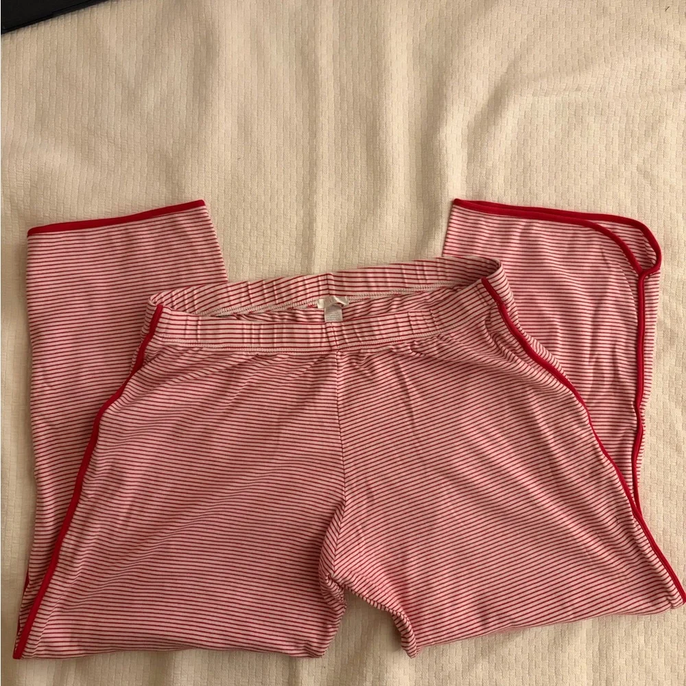 LAKE Red and White Striped Pajama Bottoms Classic Red - Picture 2 of 3